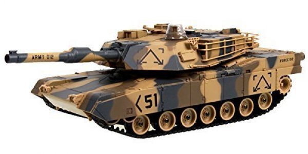 M1A2 Abrams USA Battle Tank RC 16″ Airsoft Protection drive Vechile – Desert Cowl