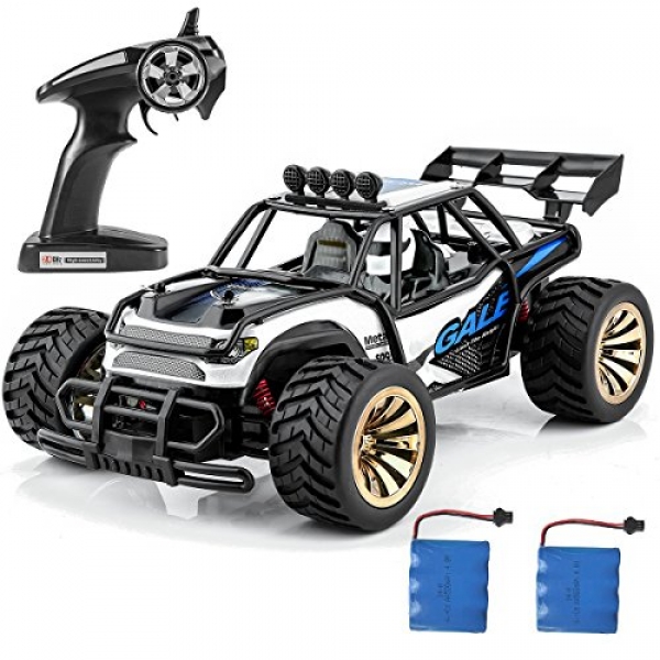 Distianert 1:16 Scale Electrical RC Car Off Avenue Car 2.4GHz Radio A long way flung Management Car 2W High Tempo Racing Monster Truck