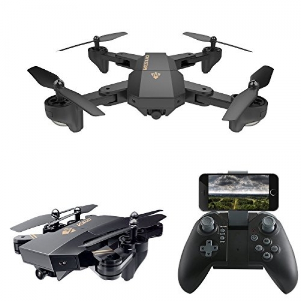 Rabing RC Drone Foldable Flight Direction FPV VR Wifi RC Quadcopter 2.4GHz 6-Axis Gyro Distant Maintain an eye on Drone with 720P HD 2MP Camera Drone