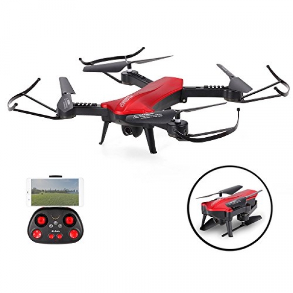 SZJJX RC Drones Foldable A long way away Management Wifi Quadcopter FPV VR Helicopter 2.4GHz 6-Axis Gyro 4CH with Optical Float Positioning,