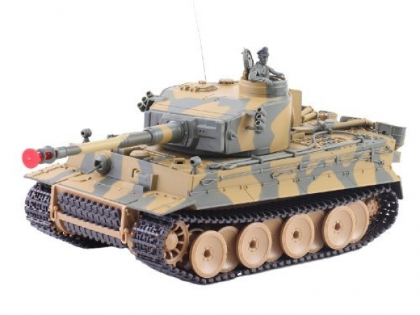 German Tiger I Struggle Tank RC Sound 1/24 Model WWII Heavy Panzer with Airsoft Metal Cannon (Color also can differ)