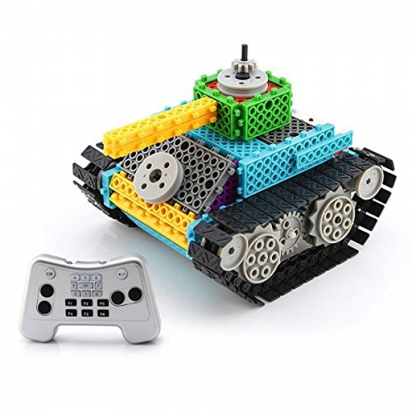 Faraway Take care of a watch on Building Equipment RC DIY Electric Tank Kids Toy Position 145PCS
