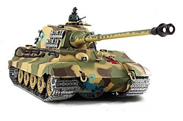 1/sixteen German King Tiger Henschel Turret Air At ease RC Battle Tank Smoke & Sound (Upgrade Model w/ Steel Gear &