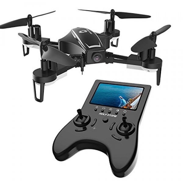 Holy Stone HS230 RC Racing FPV Drone with a hundred and twenty° FOV 720P HD Digicam Reside Video 45Km/h Excessive Urge Wind Resistance Quadcopter with 5.8G LCD Veil Exact Time Transmitter Entails Bonus Battery