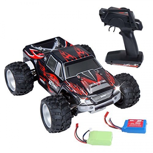 A ways off Administration Automobile, Distianert 1/18 Scale 4wd RC Automobile Electrical Racing Automobile Off Road RC Monster Truck RTR Desert Buggy Automobile 2.4Ghz 30MPH High Chase with 2 Rechargeable Batteries
