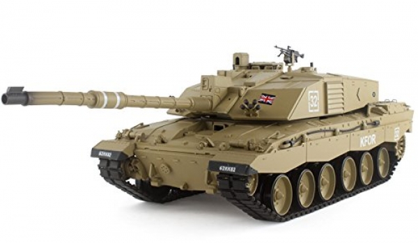 2.4Ghz Radio Distant Wait on a watch on 1/sixteen Scale British Challenger 2 Air Light RC Struggle Tank Smoke &