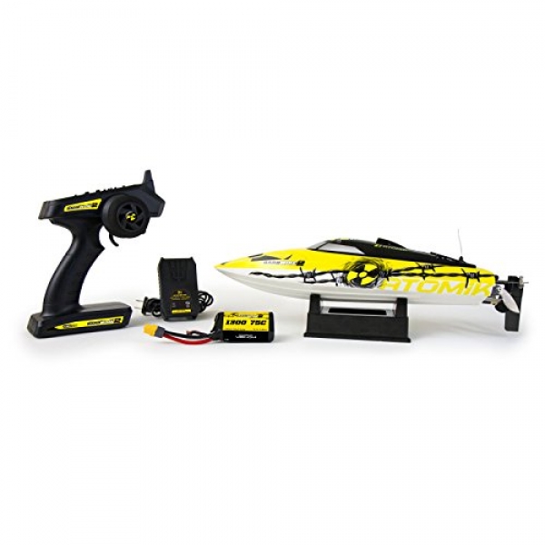 Atomik RC Barbwire 2 Self Righting 17 rush RTR Ready to Trail Electrical 2.4GHz A long way off Regulate High Bustle Racing Boat with 75C 3S Eleven.1V 1300mAh Venom Vitality LiPo Battery for Outdoor Fresh Water