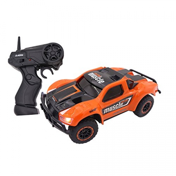 AHAHOO RC Automobiles 1:forty three Scale four wheel force Excessive Traipse 9MPH+ 2.4Ghz Radio Distant Management RTR Electric Quick Racing Car with LED Headlight