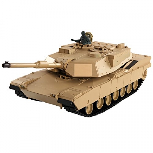 Costzon 1:Sixteen 2.4G US M1A2 ABRAMS RC War Tank Smoke & Sound Radio Distant Retain watch over Toys