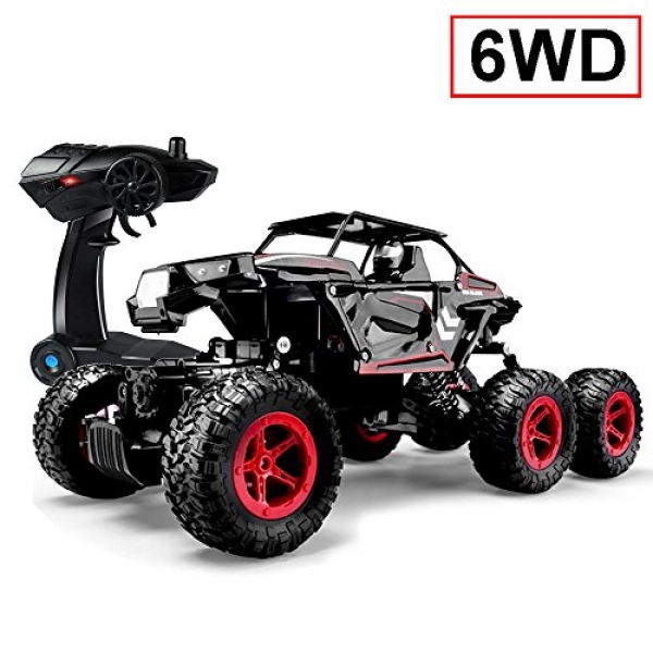 SZJJX 6WD RC Automobiles, A long way-off Retain an eye on Off-Avenue Climbing Truck, 1/14 Scale Excessive Velocity Car, 2.4Ghz Electric Radio Controlled Rock Crawler,