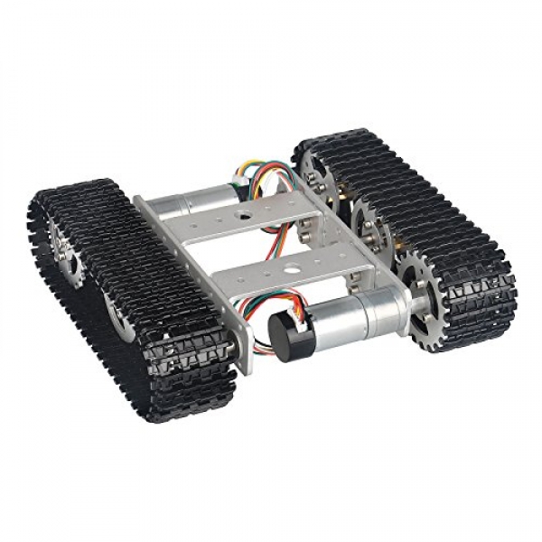Tracked Robotic Tidy Automobile Platform Aluminum alloy Chassis with Dual DC 9V Motor for Arduino DIY