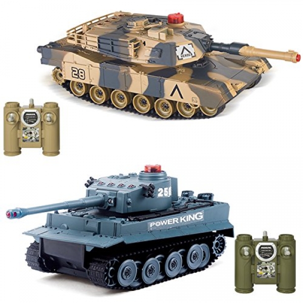 POCO DIVO Abrams vs Tiger Infrared Combat Tanks 2-Blueprint Combat Combat Pair 2.4Ghz RC Battling Tank A ways off Support an eye on Defense pressure Vehicle