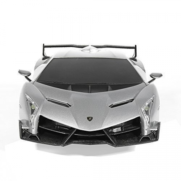 RW 1/24 Scale Lamborghini Veneno Car Radio Far flung Preserve an eye on Sport Racing Car RC,Silver
