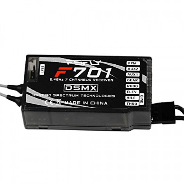 Jrelecs 2.4ghz F701 7-channel A ways-off Receiver Beef up PPM Dx6i Jr Dx7 for Rc Quadcopter,helicopter Airplane Batter Than Ar7000 (F701)