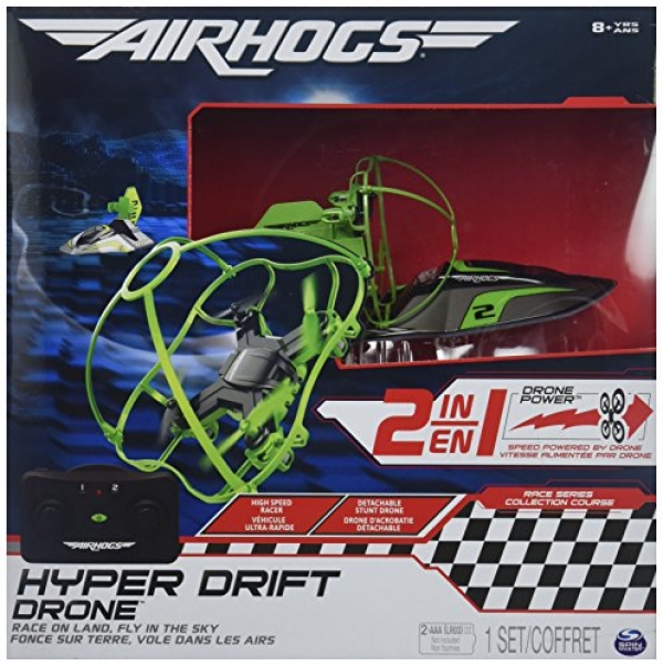 Air Hogs 2-in-1 Hyper Waft Drone for High Flee Racing and Flying – Green