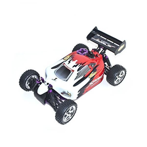 ALEKO 1082 4wd Excessive Fling Nitro Powered Off Avenue Racing Buggy Vertex 18 CXP Vehicle, Crimson 1/10 Scale