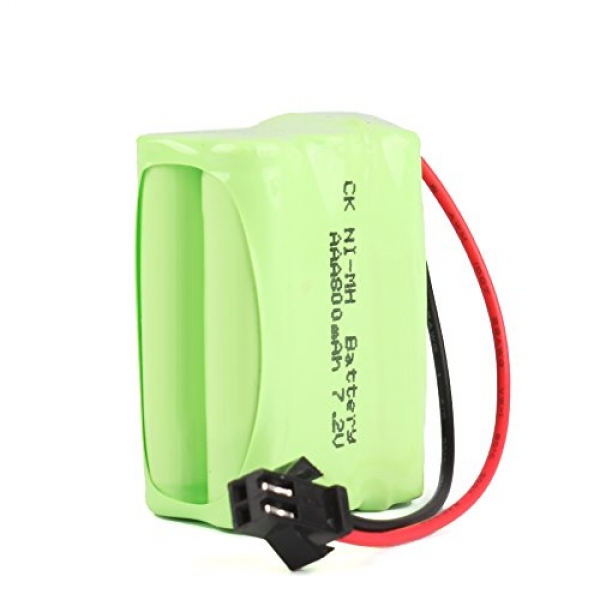 Eachbid 7.2V Ni-MH 800mAh AAA 6pc (32) Rechargeable Battery With SM 2p Connector For RC Boat Car Truck Tank