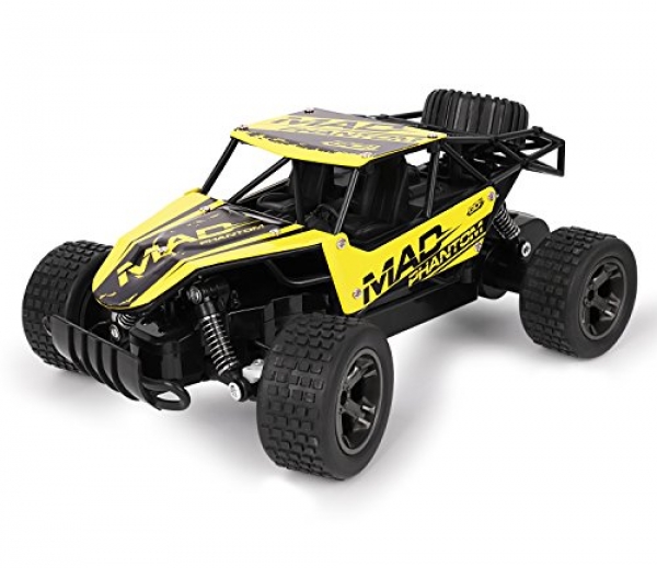 RC Autos, All Terrain Remote Regulate High-Speed CarxFF0C;Offroad 2.4Ghz 2WD Remote Regulate Monster Truck, Easiest Christmas Gift for Young folks and Adults(Yellow)