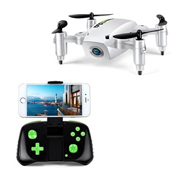 LBLA Mini Foldable RC Drone, FPV 2.4Ghz 6-Axis Gyro Altitude Withhold RC Quadcopter with HD WiFi Digicam
