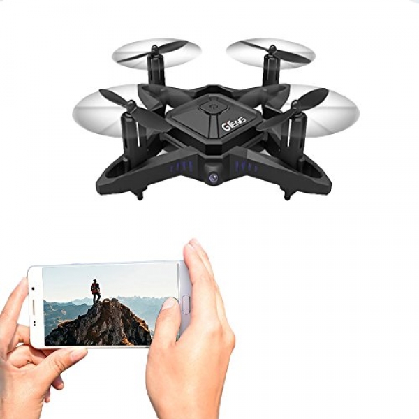 UniDargon T911W VGA Wifi Transmission Foldable RC Drone for Youngsters with Altitude Protect Mode,four-Axis One Key Take Off Touchdown and Headless Mode Easy Soar Proper for Inexperienced persons (Sad)