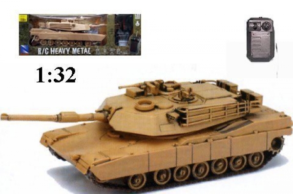 RC Tank Heavy Metal M1A1 Abrams Remote Receive an eye on Tank 1:32 Scale