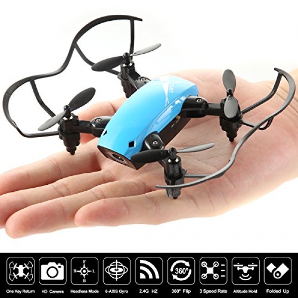Nano Mini RC Portable Pocket Foldable Stunt Drone Quadcopter Helicopter for Formative years, Newcomers, Indoor & Outdoors- Digicam, Far flung Administration,