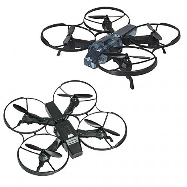 Call of Responsibility Two War Drones RC Rechargeable Quadcopter with 2 Remote Controls