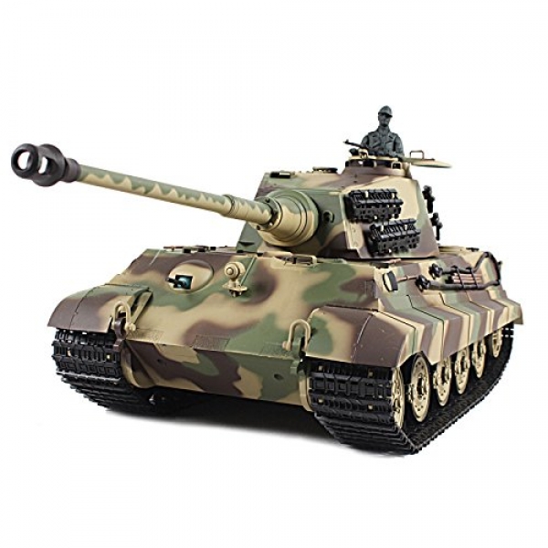 1/sixteen Scale Radio Some distance-off Retain watch over German King Tiger Henschel Turret Air Relaxed RC Fight Tank Smoke &