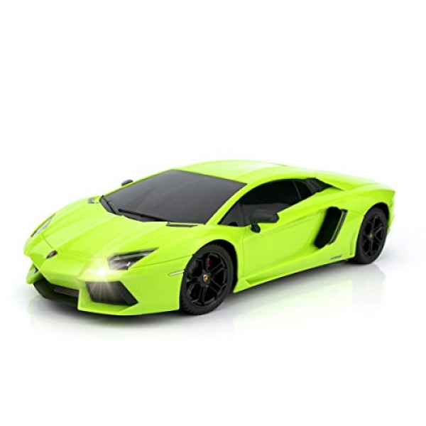 QUN FENG RC Automobile, 1:18 Lamborghini Aventador Radio Distant Preserve a watch on Vehicles Electrical Automobile Sport Racing Curiosity Toy Automobile Grade Licensed Model Automobile for Young of us Boys and Girls Easiest Gift (green)