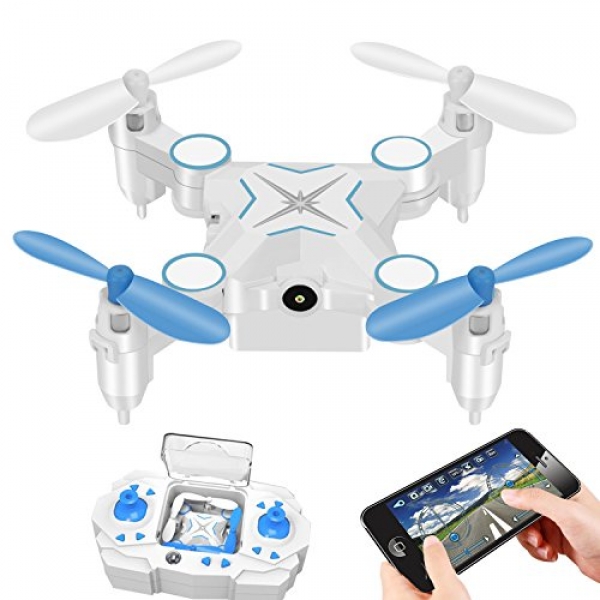 RC Drone Foldable Mini WiFi FPV Quadcopter Drone with 720P HD Digicam Are residing Video Headless Mode 2.4G 4CH RTF APP Remote Preserve a watch on Helicopter Drone