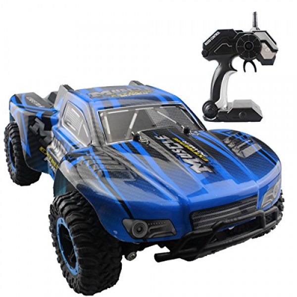 Fistone RC Automotive Rock Crawler Excessive Walk Racing Autos Buggy 2.4G Some distance-off Control Monster Truck Off-Avenue Automotive Ardour Electronic Sport Kids Toys Mannequin (Blue)