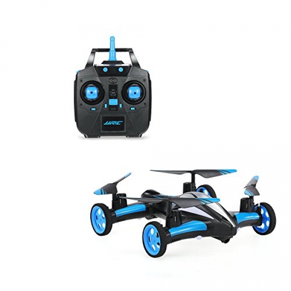 ALLCACA RC Vehicle Flying RC Drone Quadcopter 2.4Ghz Some distance off Regulate Vehicles with LED Lights and 3D Flip 6-Axis Gyro Headless Mode Radio Managed Helicopter without Camera (Blue)