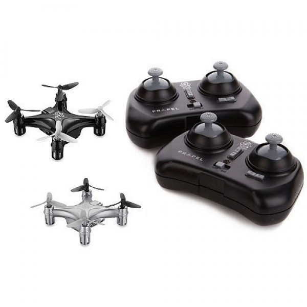 Propel RC Atom 1.Zero Micro Drone Indoor/Out of doorways Wi-fi Quadrocopter 2-Pack (Unlit/Silver)