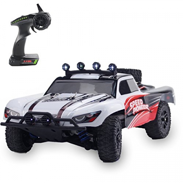 Fistone RC Automobile RTR Excessive Gallop Racing Monster Truck 4wd Rock Crawler Off Boulevard Dune Buggy Corpulent Scale 2.4G A long way away Adjust Passion Toys for Children &