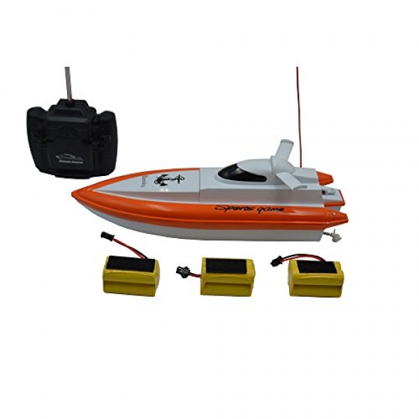 Blomiky F1 eleven.5 Scamper High Bound RC Boat Distant Control Electric Boat Additional 2 Battery 800 Orange
