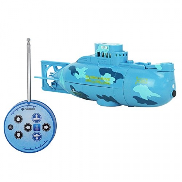 Funwill Mini RC Submarine Water Boat Toy Electric Diving Submarine Ship Toy Water-resistant Indoor Out of doors Toys for Fish Tank Pools Kids Gift