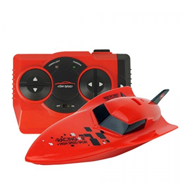 Vovotrade Some distance away Support an eye fixed on Boat RC 4CH 2.4G Racing Waterproof Some distance away Outside Toys (Pink)