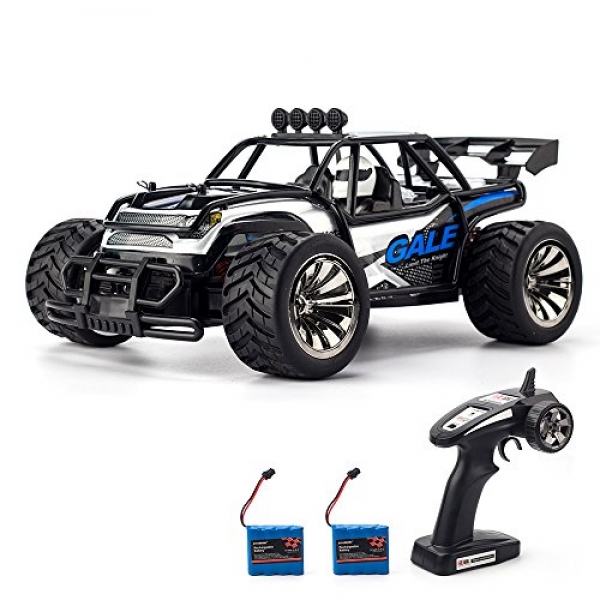 KOOWHEEL Electrical RC Automobile Off avenue Vehicles 2.4GHz Radio Faraway Defend an eye on Truck Monster 1:16 Scale 2WD High Amble Crawler USB Charger Automobile with 2 Rechargeable Battery