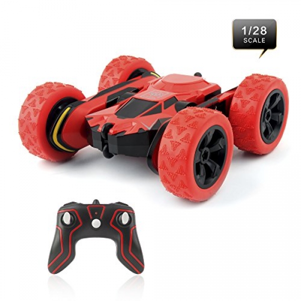 Rimila Electrical RC Stunt Autos 2WD Off Avenue Some distance-off Regulate Autos 2.4GHz Racing Automobile LED Headlights Mistaken High Velocity 7.5MPH 360 Stage Rolling Rotating Rotation(Battery Not Incorporated)