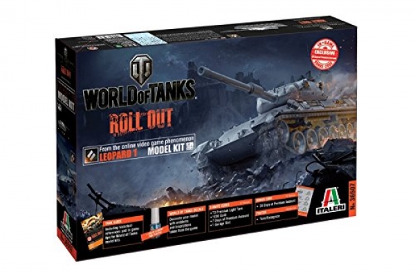 Italeri 36507 World of Tanks WoT Leopard 1 A2 Tank Plastic Model Kit, 1:35 Scale