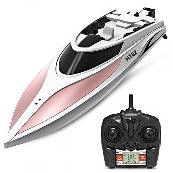 RC Boat, SGOTA 2.4GHz Toy Boats High Rush 18MPH A ways-off Alter Boat Lickety-split RC Boat Racing for Lakes/Swimming pools/Ponds (Only Works in Water)