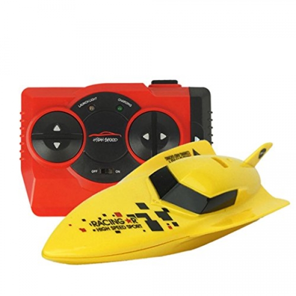 Vovotrade Remote Protect watch over Boat RC 4CH 2.4G Racing Waterproof Remote Commence air Toys (Yellow)