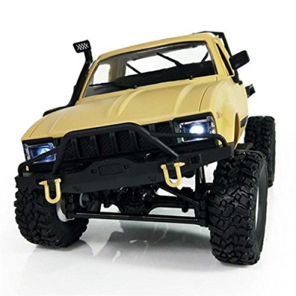 Gbell RC Cars Off-Road,1:sixteen WPL C14 Scale 2.4G 2CH four wheel drive Mini RC Semi-truck, Rock Automobile Climb Automobile Items for Younger folks Adults (Yellow)