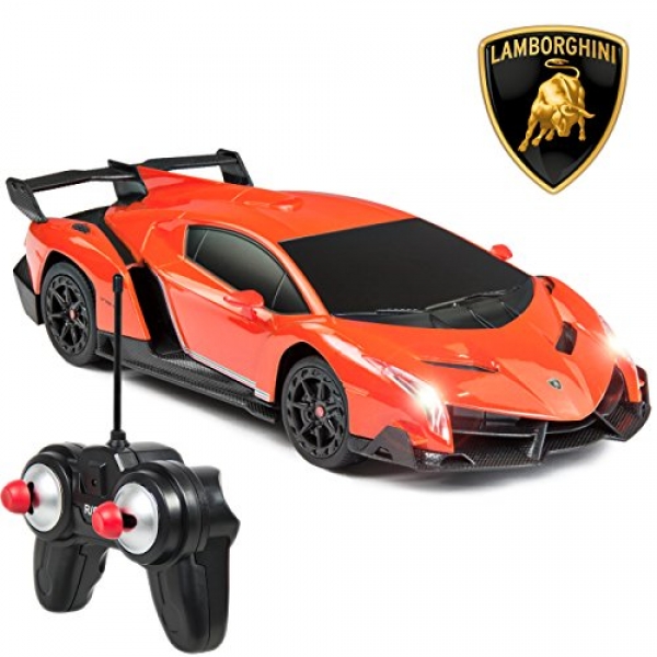 Most efficient Alternative Products 1/24 Formally Licensed RC Lamborghini Veneno Sport Racing Car W/ 27MHz Far-off Controller- Orange