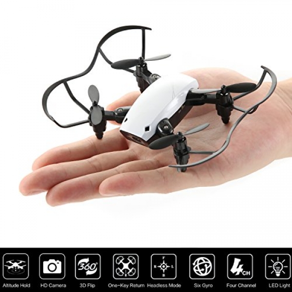 Nano Mini RC Portable Pocket Foldable Stunt Drone Quadcopter Helicopter for Formative years, Beginners, Indoor & Outdoor- Digicam, Faraway Defend watch over,