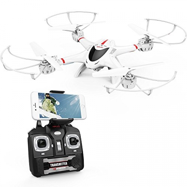 DBPOWER MJX X400W FPV Drone with Wifi Camera Live Video Headless Mode 2.4GHz four Chanel 6 Axis Gyro RTF RC Quadcopter,