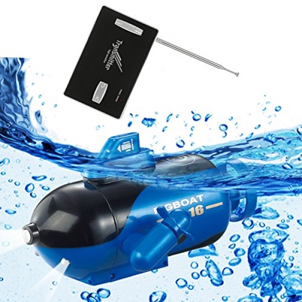 Ireav Mini RC Racing Submarine Boat Distant Have an eye on Toys Child Existing Kid Birthday