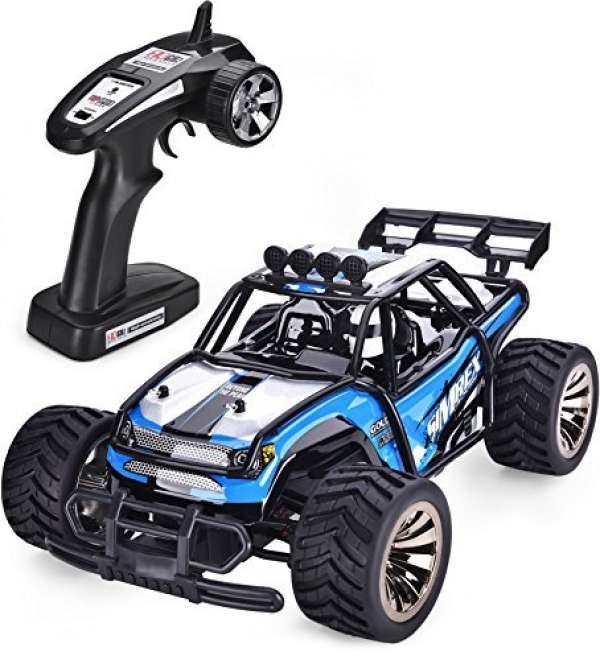 SIMREX A130 RC CARS Excessive Bustle 20MPH Scale RTR Distant adjust Brushed Monster Truck Off aspect road Vehicle Broad Foot RC 2WD ELECTRIC POWER BUGGY W/2.4G Challenger Blue