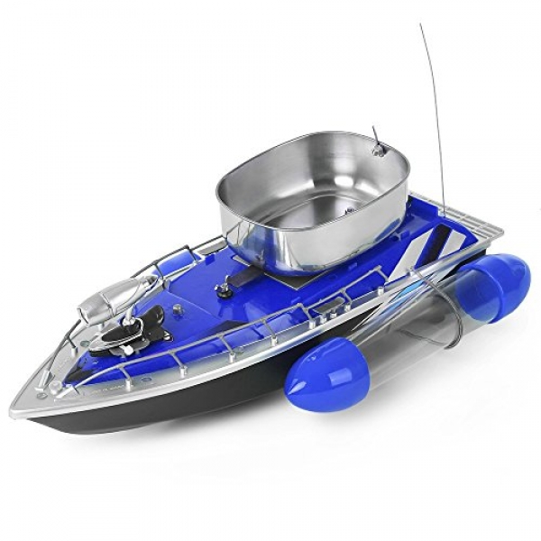Greendream Mini RC Wireless Fishing Lure Bait Boat Far flung Control for Finding Fish – BLUE