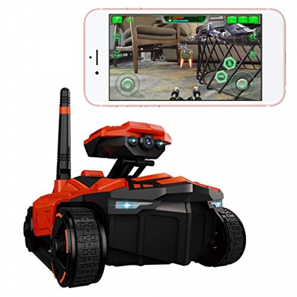 FPV WiFi RC Automotive, Expertise Massive title Phone App Distant Retain a watch on Off-Avenue Automotive Battle Tank with WiFi Live Circulation Camera Constructed-in AR PVE &